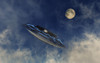 A UFO flying amongst the clouds in the sky. Poster Print by Mark Stevenson/Stocktrek Images - Item # VARPSTMAS200066S
