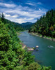 Elevated view of river passing through a forest, Rogue River, Two Mile Rapids, Wild Rogue Wilderness, Curry County, Oregon, USA Poster Print by Panoramic Images - Item # VARPPI173237