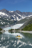 Sea kayakers in front of Shoup Glacier, Shoup Bay State Marine Park, Prince William Sound, Valdez, Southcentral Alaska Poster Print by Kevin G. Smith / Design Pics - Item # VARDPI2432571