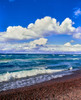 View of lakeshore against cloudy sky, Great Sand Bay, Lake Superior, Keweenaw Peninsula, Upper Peninsula, Alger County, Michigan, USA Poster Print by Panoramic Images - Item # VARPPI168210