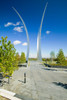 Air Force Memorial with three soaring spires and Washington Monument in distance at One Air Force Memorial Drive, Arlington, Virginia in Washington D.C. area Poster Print by Panoramic Images - Item # VARPPI181593