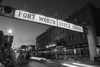 Signboard over a road at dusk, Fort Worth Stockyards, Fort Worth, Texas, USA Poster Print by Panoramic Images - Item # VARPPI172611