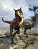 A pair of Carnotaurus dinosaurs hunting for food. Poster Print by Kurt Miller/Stocktrek Images - Item # VARPSTKRT600021P