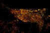 Night time satellite image of Barcelona, Spain Poster Print by Panoramic Images - Item # VARPPI181053