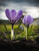 Blooming crocuses are a sign of springtime; Astoria, Oregon, United States of America Poster Print by Robert L. Potts / Design Pics - Item # VARDPI2384114