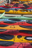 Multi-coloured kayaks together at boat dock, Prince William Sound; Valdez, Alaska, United States of America Poster Print by Kevin G. Smith / Design Pics - Item # VARDPI2432461