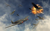 German Heinkel He 111 bombers under attack from Royal Air Force Hawker Hurricanes. Poster Print by Mark Stevenson/Stocktrek Images - Item # VARPSTMAS101027M