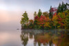 Reflection of trees on water, Seventh Lake, Adirondack Mountains State Park, New York State, USA Poster Print by Panoramic Images - Item # VARPPI173030