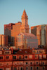 Commerce House Tower and Boston Skyline with condos below it at sunrise as photographed from Lewis Wharf, Boston, MA Poster Print by Panoramic Images - Item # VARPPI182008