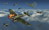 German Heinkel He 111 bombers under attack from Royal Air Force Hurricanes. Poster Print by Mark Stevenson/Stocktrek Images - Item # VARPSTMAS101029M