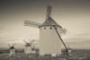 Antique windmills in a field, Campo De Criptana, Ciudad Real Province, Castilla La Mancha, Spain Poster Print by Panoramic Images - Item # VARPPI156906