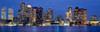 Skyscrapers lit up at night, Boston, Massachusetts, New England, USA Poster Print by Panoramic Images - Item # VARPPI153227