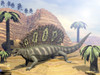 Edaphosaurus dinosaur walking in the desert. Poster Print by Elena Duvernay/Stocktrek Images - Item # VARPSTEDV600409P