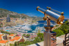 Telescope with view of Monte-Carlo and harbor in the Principality of Monaco, Western Europe on the Mediterranean Sea Poster Print by Panoramic Images - Item # VARPPI182119