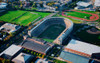 AERIAL VIEW of Soldiers Field, home of Harvard Crimson, Harvard, Cambridge, Boston, MA Poster Print by Panoramic Images - Item # VARPPI181980