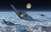 North American B-2 Spirit stealth bombers flying at high altitude. Poster Print by Mark Stevenson/Stocktrek Images - Item # VARPSTMAS100990M