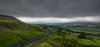 Rain falling from a stormy sky over a lush, green landscape; North Yorkshire, England Poster Print by John Short / Design Pics - Item # VARDPI12324667