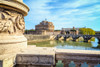 Rome, Italy. Castel Sant'Angelo and Ponte Sant'Angelo seen from Ponte Vittorio Emanuele II. Poster Print by Panoramic Images - Item # VARPPI170277