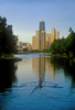 Rower on Chicago River with Skyline Poster Print by Panoramic Images - Item # VARPPI181710