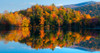 Reflection of autumn trees in a lake, West Bolton, Quebec, Canada Poster Print by Panoramic Images - Item # VARPPI173890