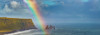 Rainbow over basalt sea stacks, Iceland Poster Print by Panoramic Images - Item # VARPPI171153