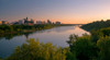 Sunrise over South Saskatchewan River and Saskatoon Skyline, Saskatchewan, Canada Poster Print by Panoramic Images - Item # VARPPI174178