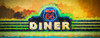 Impressionistic painting of a fictional Route 66 Diner sign Poster Print by Panoramic Images - Item # VARPPI173196