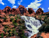 Low angle view of the Mill Creek Falls, Moab, Utah, USA Poster Print by Panoramic Images - Item # VARPPI167220