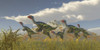 A flock of Caudipteryx dinosaurs. Poster Print by Corey Ford/Stocktrek Images - Item # VARPSTCFR200826P