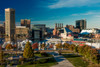 Panoramic view of Baltimore Inner Harbour, Maryland - shot from Federal Park Hill Poster Print by Panoramic Images - Item # VARPPI182637