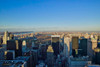 Panoramic views of New York City at sunset looking toward Central Park from Rockefeller Square "Top of the Rock" New York City, New York Poster Print by Panoramic Images - Item # VARPPI181772