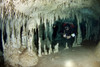 Cave diver exploring Nohoch cave in the Yucatan Peninsula, Mexico. Poster Print by VWPics/Stocktrek Images - Item # VARPSTVWP401348U