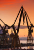 Commercial dock at sunrise, Cadiz, Andalusia, Spain Poster Print by Panoramic Images - Item # VARPPI156855