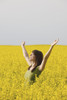 A Young Woman In A Canola Field Poster Print by Design Pics CEF / Design Pics - Item # VARDPI1858683