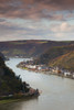 Elevated view of town along Rhine River, Sankt Goarshausen, Rhineland-Palatinate, Germany Poster Print by Panoramic Images - Item # VARPPI174035