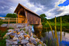 Covered bridge on river, Vermont, USA Poster Print by Panoramic Images - Item # VARPPI173566