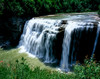 Water falling from rocks in a forest, Middle Falls, Genesee River, Letchworth State Park, New York State, USA Poster Print by Panoramic Images - Item # VARPPI167318