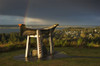 View of a rainbow coming out of the storm clouds from Coxcomb Hill; Astoria, Oregon, United States of America Poster Print by Robert L. Potts / Design Pics - Item # VARDPI2380929