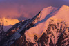 Morning alpenglow on an unnamed peak near McGinnis Glacier in the Alaska Range; Alaska, United States of America Poster Print by Steven Miley / Design Pics - Item # VARDPI12320219