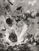 French land mine wrecks a German gun during WWI.  From The War Illustrated Album Deluxe, published 1915. Poster Print by Hilary Jane Morgan / Design Pics - Item # VARDPI12285530