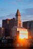 Sun reflects in windows of Boston skyline and, Commerce House Tower, Boston, MA Poster Print by Panoramic Images - Item # VARPPI182021