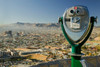 Long range binoculars for tourists and panoramic view of skyline and downtown of El Paso Texas looking toward Juarez, Mexico Poster Print by Panoramic Images - Item # VARPPI181837