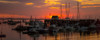 View of boats at a harbor during sunset, Rockland Harbor, Rockland, Knox County, Maine, USA Poster Print by Panoramic Images - Item # VARPPI162344