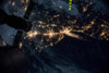 Night time satellite image of New York, USA Poster Print by Panoramic Images - Item # VARPPI181300