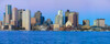 Panoramic of Boston Harbor and the Boston skyline at sunrise as seen from South Boston, Massachusetts, New England Poster Print by Panoramic Images - Item # VARPPI181714