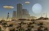 Grey Aliens on a distant homeworld. Poster Print by Mark Stevenson/Stocktrek Images - Item # VARPSTMAS200064S