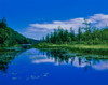 Reflection of clouds on water, Oxbow Lake, New York State Route 28, Speculator, Hamilton County, New York State, USA Poster Print by Panoramic Images - Item # VARPPI167315