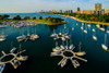 Sailing boats moored at Montrose Harbor, Chicago, Illinois, USA Poster Print by Panoramic Images - Item # VARPPI173662