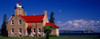 Old Mackinac Point Lighthouse and Mackinac Bridge, Mackinac, Michigan, USA Poster Print by Panoramic Images - Item # VARPPI173646