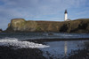 Surf breaks on the beach near Yaquina Head Lighthouse on the Oregon Coast; Newport, Oregon, United States of America Poster Print by Robert L. Potts / Design Pics - Item # VARDPI12304683